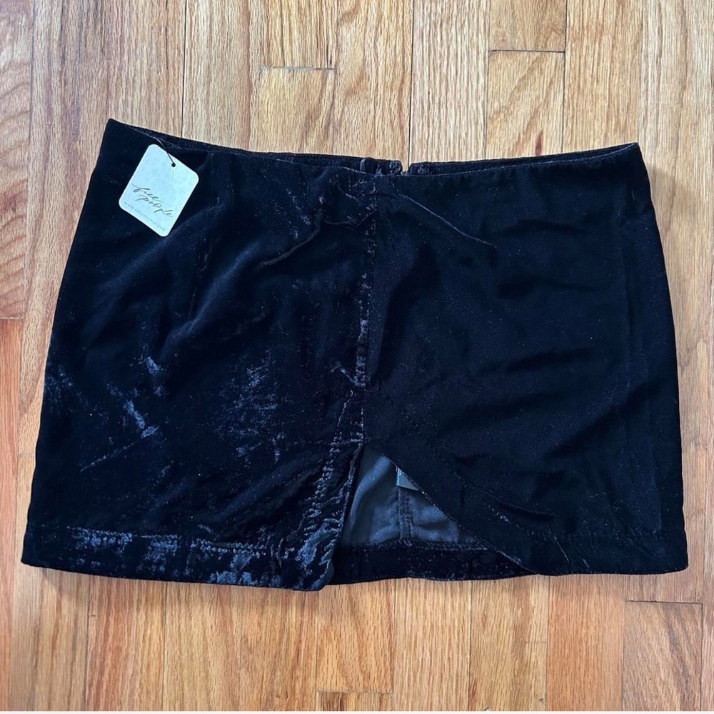 Free People Velour Mini Skirt